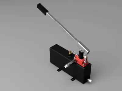 Manual Hydraulic Pump 3D model