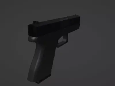 Glock17 gun Low-poly 3D model
