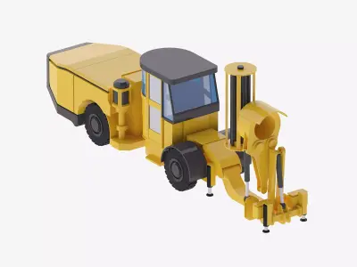 Drill Rig Mining L6 Low-poly 3D model