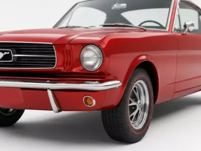 Classic 1965 American Muscle Fastback 3D model