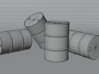 Barrel Iron Low-poly 3D model
