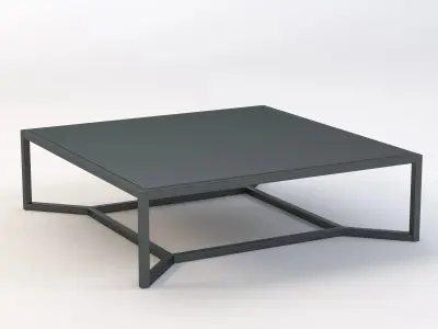 Bloc 4881 Low Coffee Table by Gloster 3D model