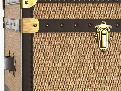 MAYFAIR RATTAN MEDIA CONSOLE 3D model