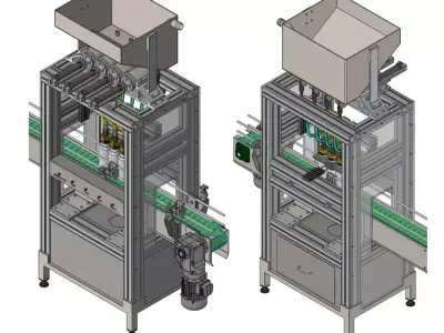 Pneumatic Fillng Machine 3D Model  3D model