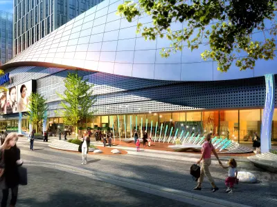 3Dmax fashion city commercial square building 08 3D model