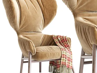 Hygge High Back Lounge Chair 3D model