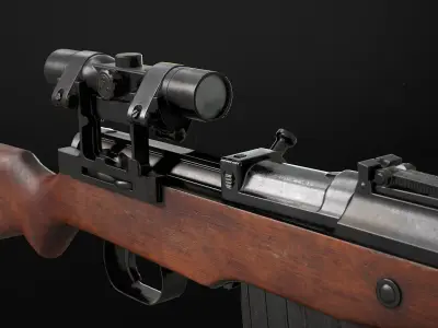 Gewehr 43 Low-poly 3D model