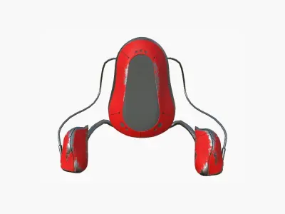 Jetpack H04 Red Black - SciFi Character Design Low-poly 3D model