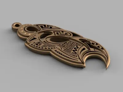 HM TATTOO Keychain 001 3D Printing Model 3D print model