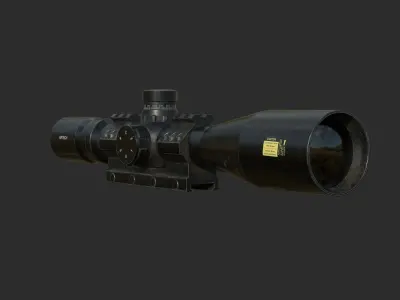 Weapon - Scope - 09 - LongRangeScope Low-poly 3D model