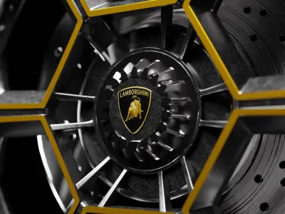 Highpoly Vehicle Rim 420B2 3D Model 3D model