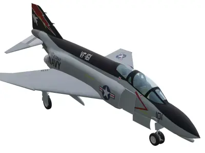 McDonnell Douglas F-4E Phantom II Low-poly 3D model