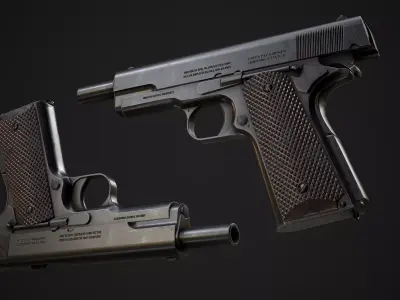 Colt M1911 Low-poly 3D model order