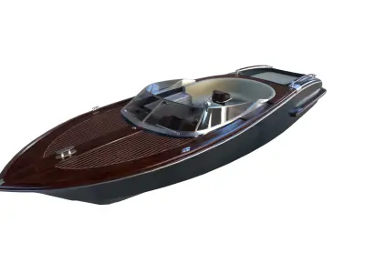 Luxury Boat Low-poly 3D model