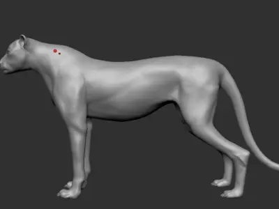 Cheetah statue  3D model