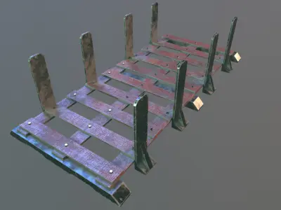 Oil Barrel Kit Low-poly 3D model