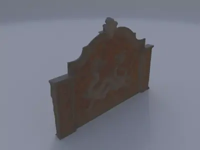 Dragon-Embossed Fireplace Screen 3D model