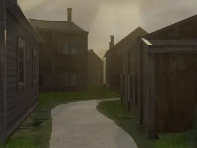 Sunlit Village 3D model