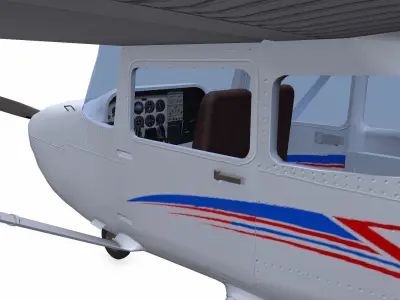 Light Utility Aircraft Low-poly PBR Low-poly 3D model
