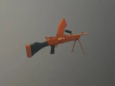 Bren Rust Low Poly Mobile Game Ready model Low-poly 3D model