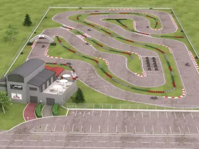 Go Karting Race Track 3D model