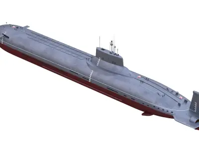 Typhoon-class Submarine 3D model