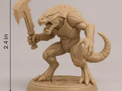 Drone Warrior 5 STL Miniatures Xeno Shock Soldiers 3D print model