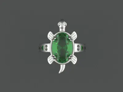 Turtle Ring 3D print model 3D print model