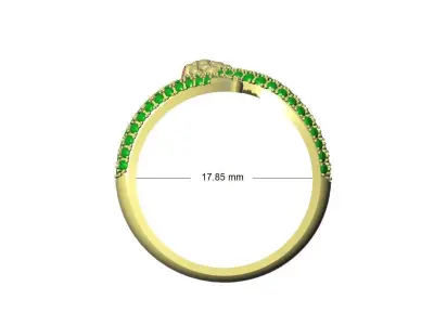 Snake Diamond Ring Free 3D print model