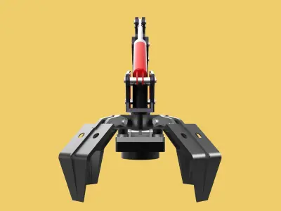 ATTACHMENT MOUNTED CRANE BACKHOE CRAWLER LOADER LIFTING FORKLIFT 3D model