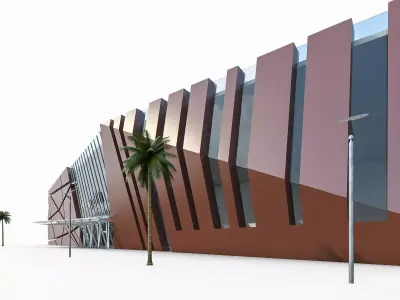 Shopping Mall 01  Low-poly 3D model