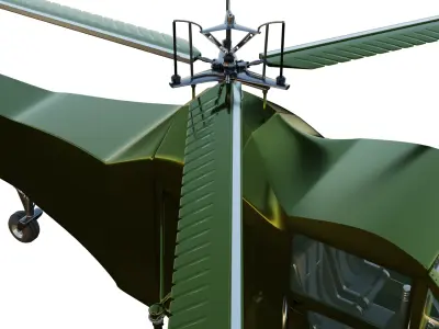 Sikorsky R-4 Helicopter  3D model