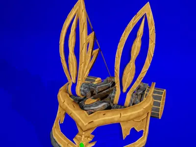Mechanical ballista Low-poly 3D model