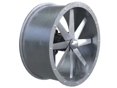 Axial Flow Fan 1 New Low-poly 3D model