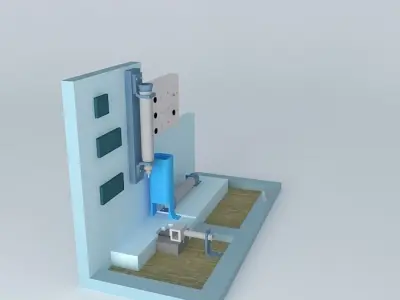 Drilling station Free 3D model
