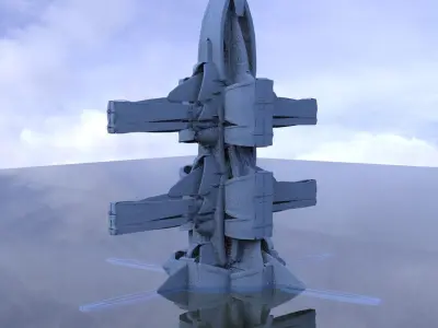  Sci-fi Tower design 7 3D model