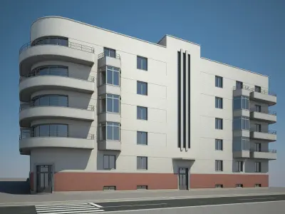 Apartment Building 04 3D model purchase