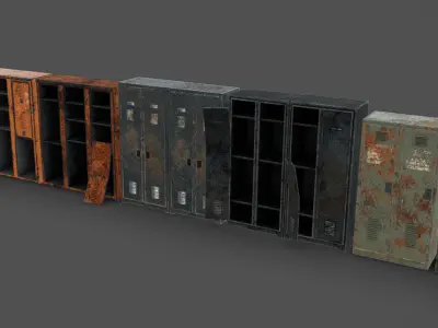 Lockers 04 Pack Low-poly 3D model