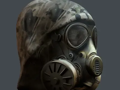 Helmet 3d model military combat Military scifi Low-poly 3D model Low-poly 3D model 2