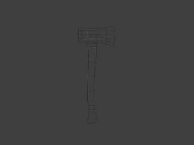 axe wood Low-poly 3D model purchase
