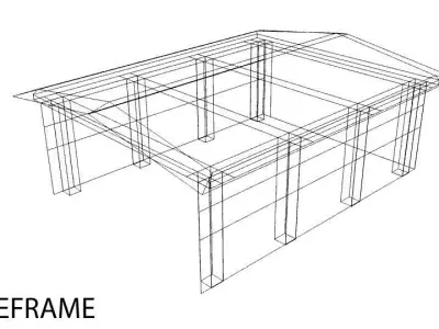 Aircraft Hangar 2 3D model