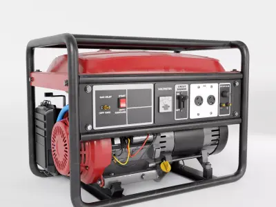 Portable Generator Realistic PBR 3D Model 3D model