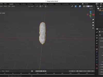 cheap water cheap liquid abc flip Low-poly 3D model