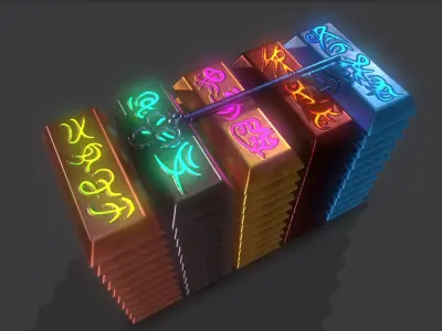 fantasy ingot Low-poly 3D model
