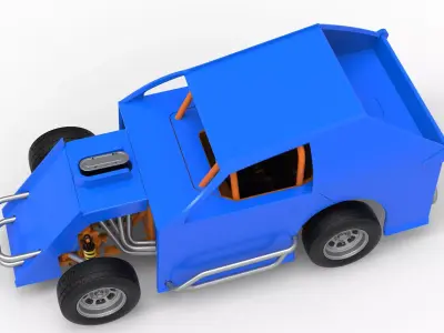 Mod Lite Race car Scale 1 to 25 3D print model