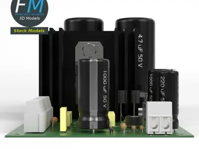 Electronic circuit 3 3D model
