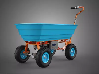 ELECTRIC BEACH SAND SEA CART WAGON TROLLEY DOLLY TRANSPORT GEAR 3D model