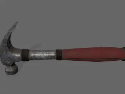 Hammer Low-poly 3D model 18