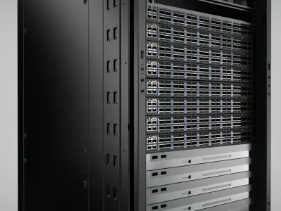 AI Data Center Server RackHigh PolyPBR FBX OBJ STLIndustrial Cabinet Model 3D model