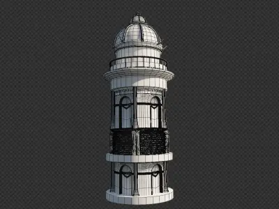 Ancient Tower Low-poly 3D model